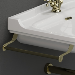 740891 Полотенцедержатель боковой 40 см для умывальников Waldorf, цвет Золотистый Kerasan Waldorf Италия