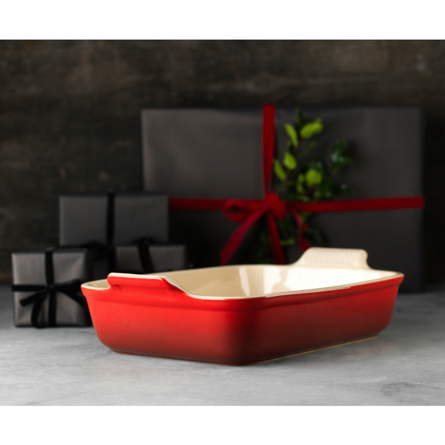 Блюдо прямоугольное Le Creuset, каменная керамика, 37х32 см, вишневое 91004732060100 - Вид №1