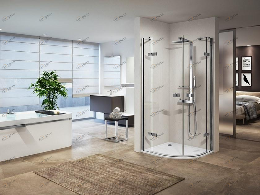 NOVELLINI Полукруглая угловая душевая кабина с распашной дверцей Gala sun-id-1422862