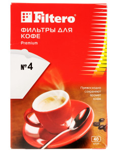 6687308 Одноразовые фильтры Filtero Premium №4 белый