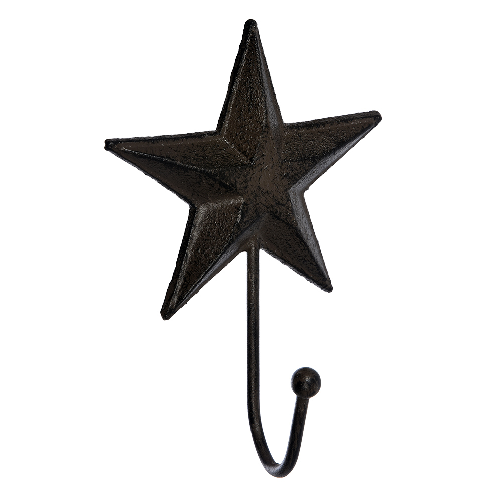 Крючок настенный черный 18 см "Звезда" BLUMEN HAUS  00-3971615 Черный  - Вид №2