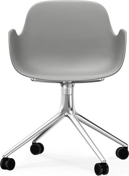 604974 Кресло Swivel 4W Алюминий / Серый Normann Copenhagen Form - Вид №1