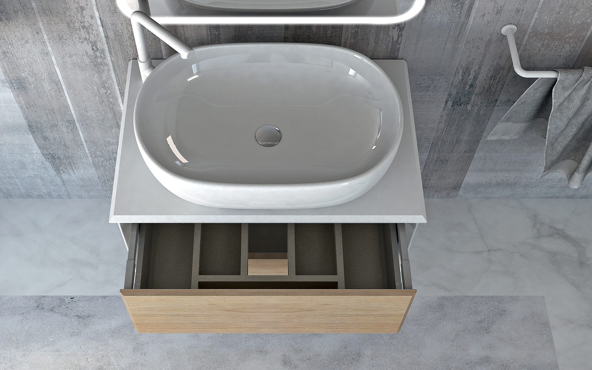 Мебель для ванной CEZARES BELLAGIO 70 Rovere Tabacco - Вид №2