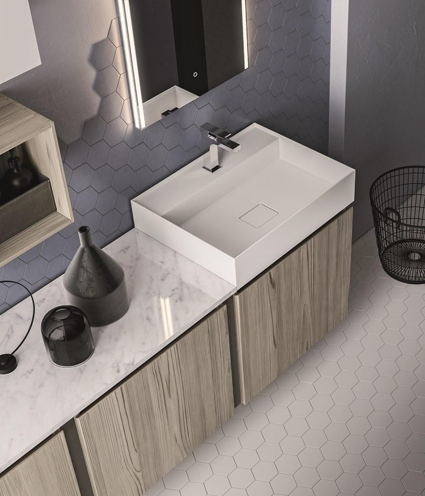 Cerasa Подвесная тумба под умывальник из меламина со шкафом Segno sun-id-1387971 - Вид №1