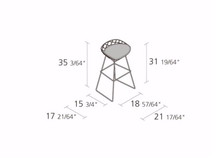 Стальной стул с порошковым покрытием Alias Kobi ARCH-00125851 - Вид №3
