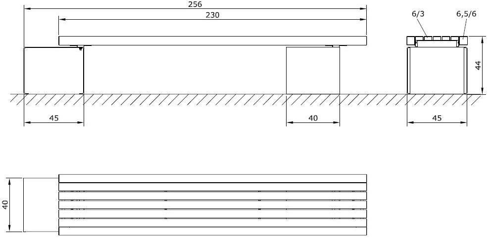 Euroform W Деревянная скамейка без спинки  387l  - Вид №1