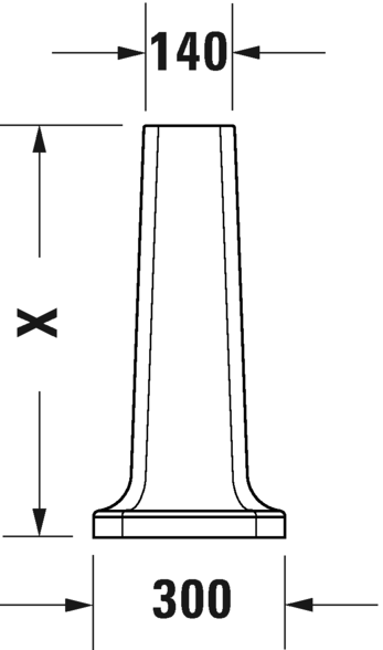 0857900000 Пьедестал для раковины овальная Duravit 1930 Series - Вид №5