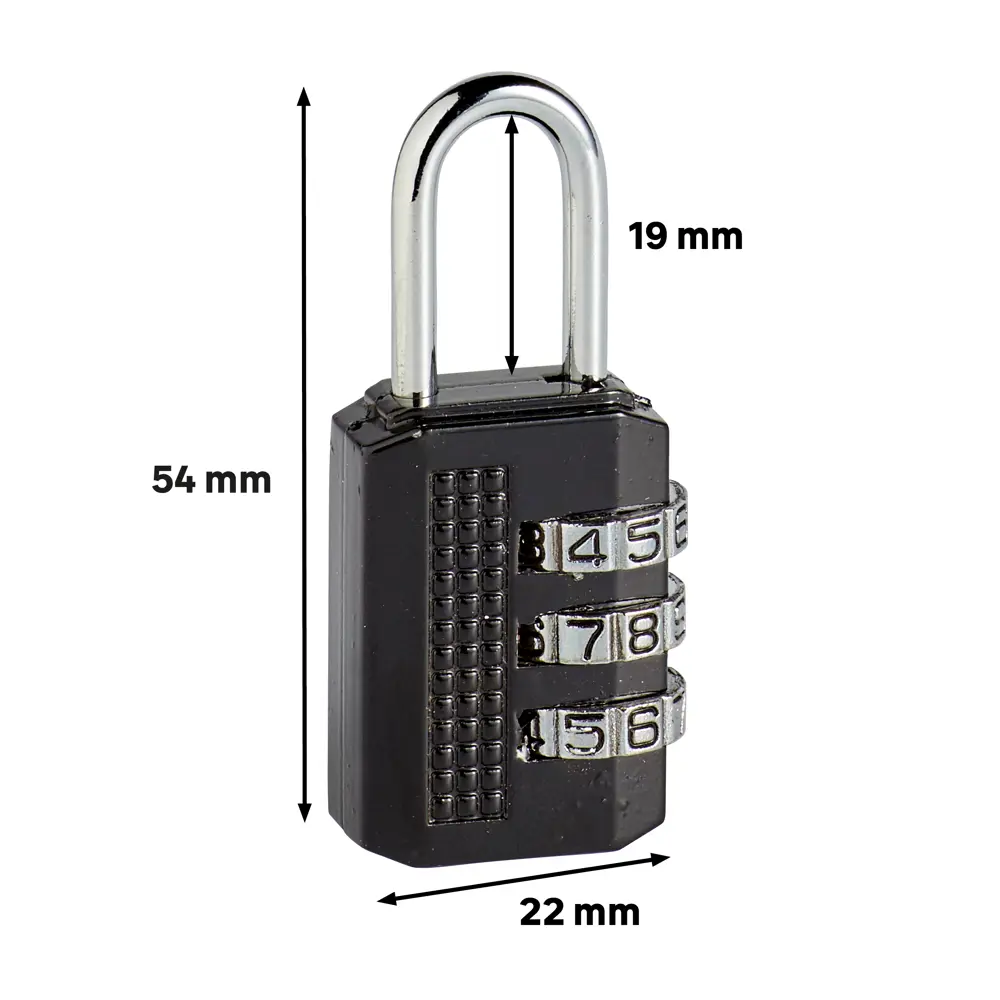 Замок кодовый Standers, 22 мм, ЦАМ/сталь, 2 шт STLM-2136057 - Вид №3