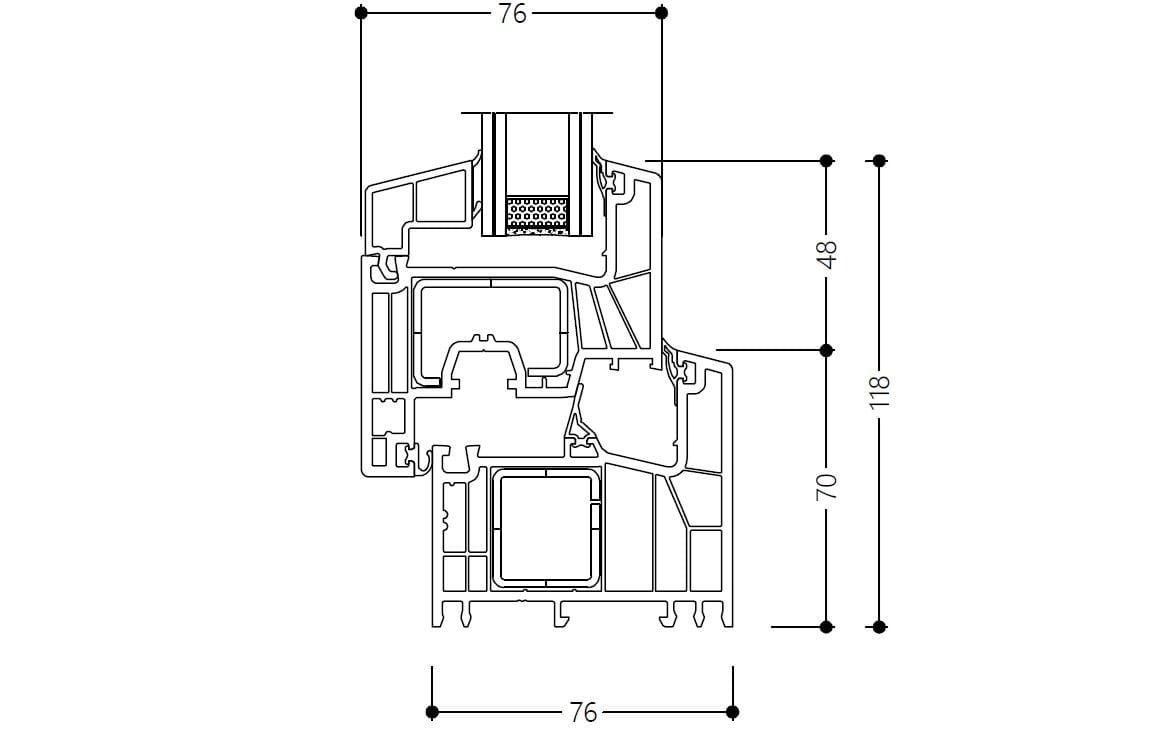ПВХ распашная дверь-окно NURITH DOMUS ARCH-00037253 - Вид №2