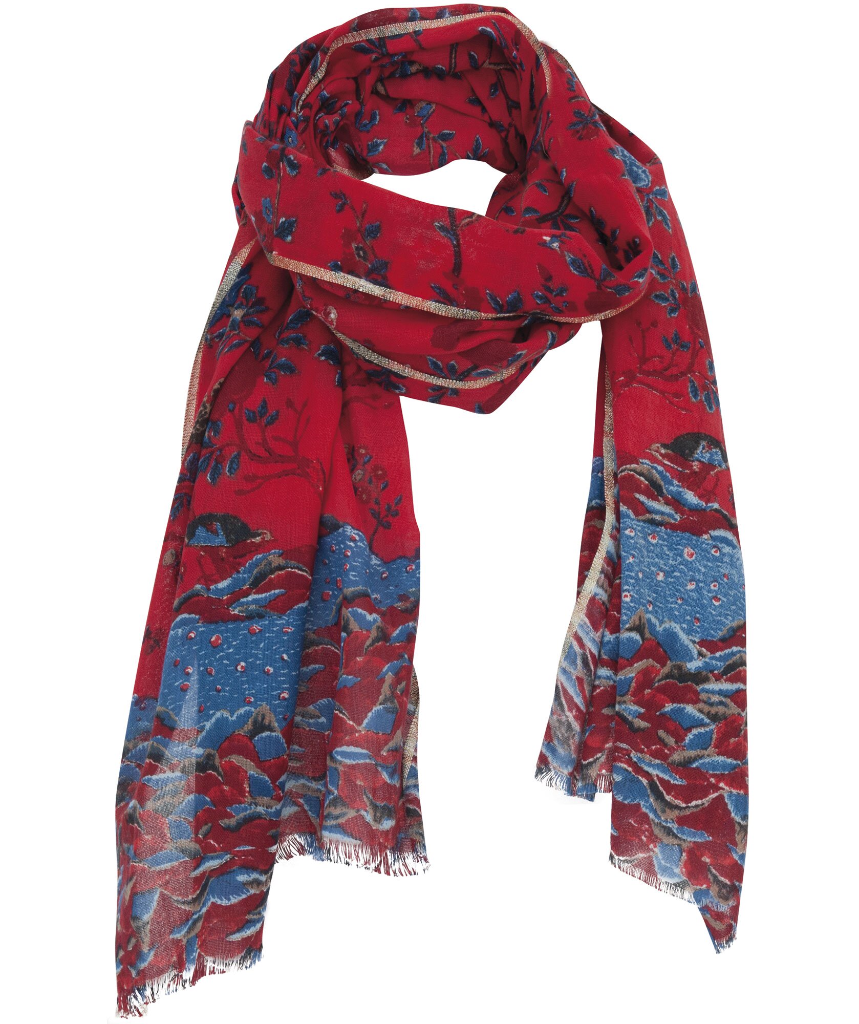 LORIENT_B Шаль 50/180 99% хлопок 1% люрекс PETRUSSE Santreyd 