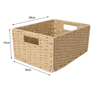 Корзина с крышкой Konsensa 18x15x30 см бумага цвет бежевый 89439483 STLM-2078602