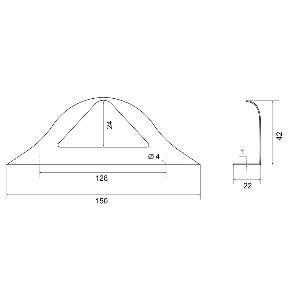 86899628 Ручка-скоба мебельная Pinza ЦАМ 128 мм цвет матовый черный STLM-1004750 PALLADIUM  - Вид №2
