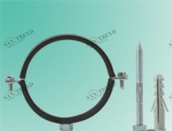 Хомут металл. (М10) 87-92 (3) с дюбелем POLITRON 2014360