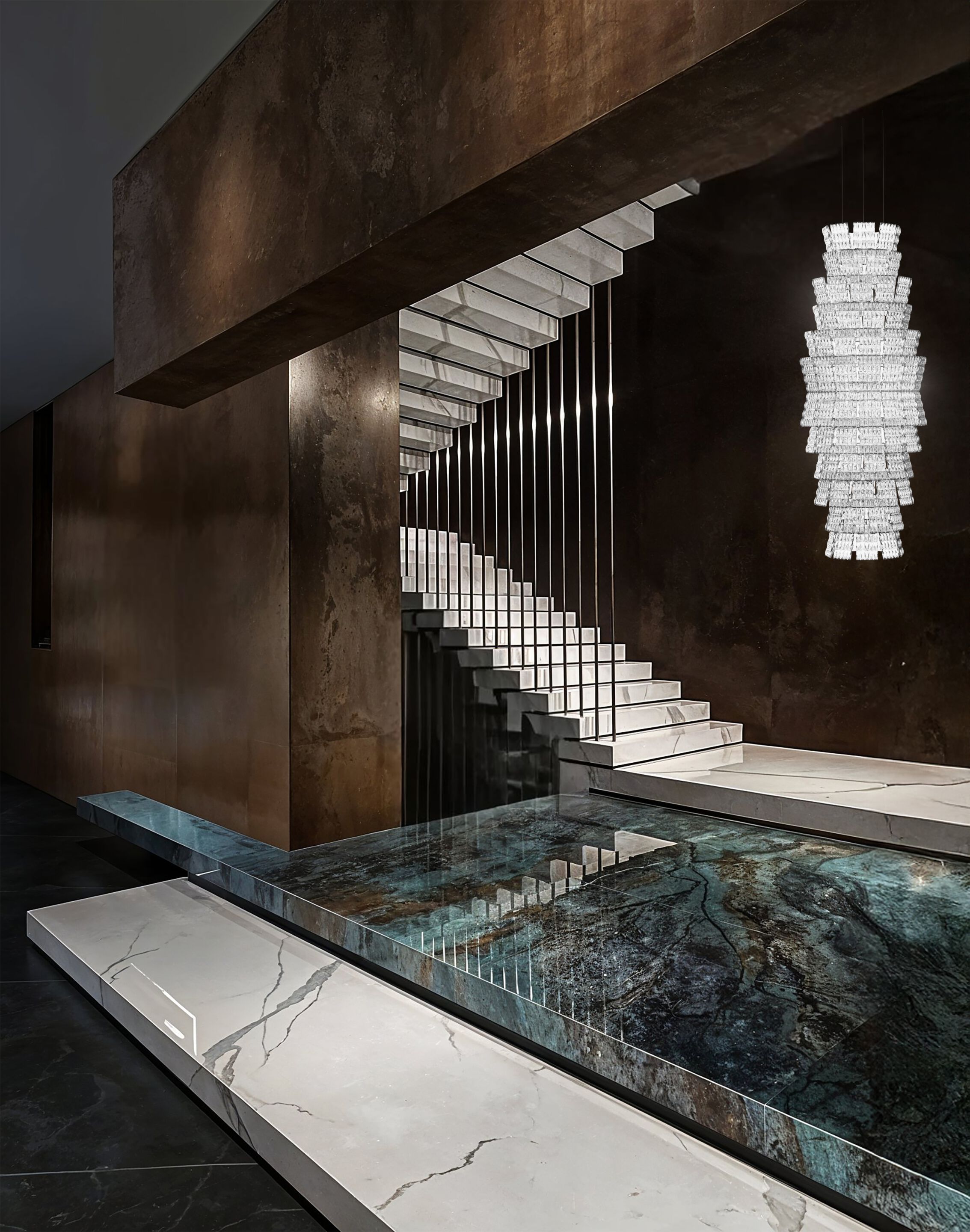 Стеклянный подвесной светильник ручной работы VENINI Frakki ARCH-00074491 - Вид №1