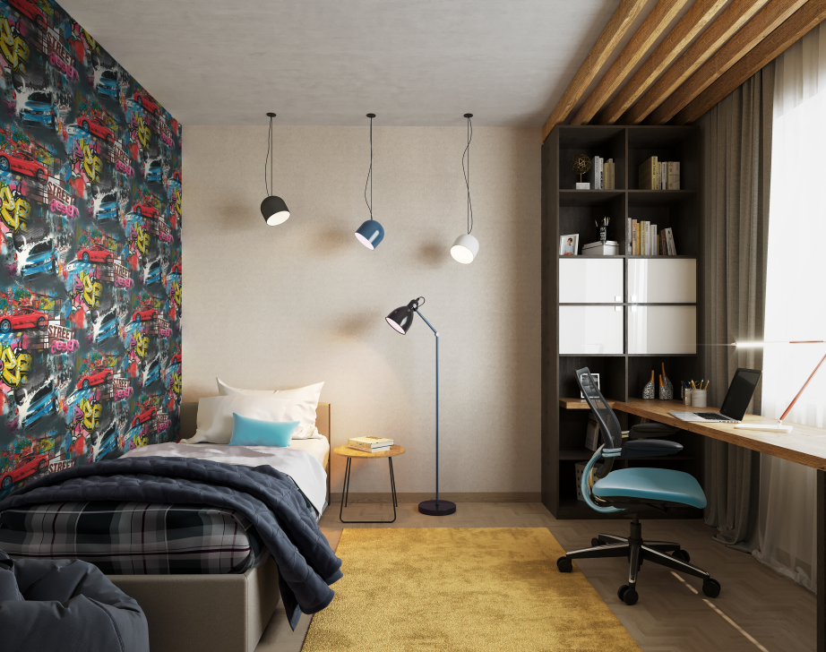 ПАЛИТРА Обои флизелиновые «Машины» дизайнерские для детской и гостиной 82046887 Drive STLM-0018338 - Вид №3