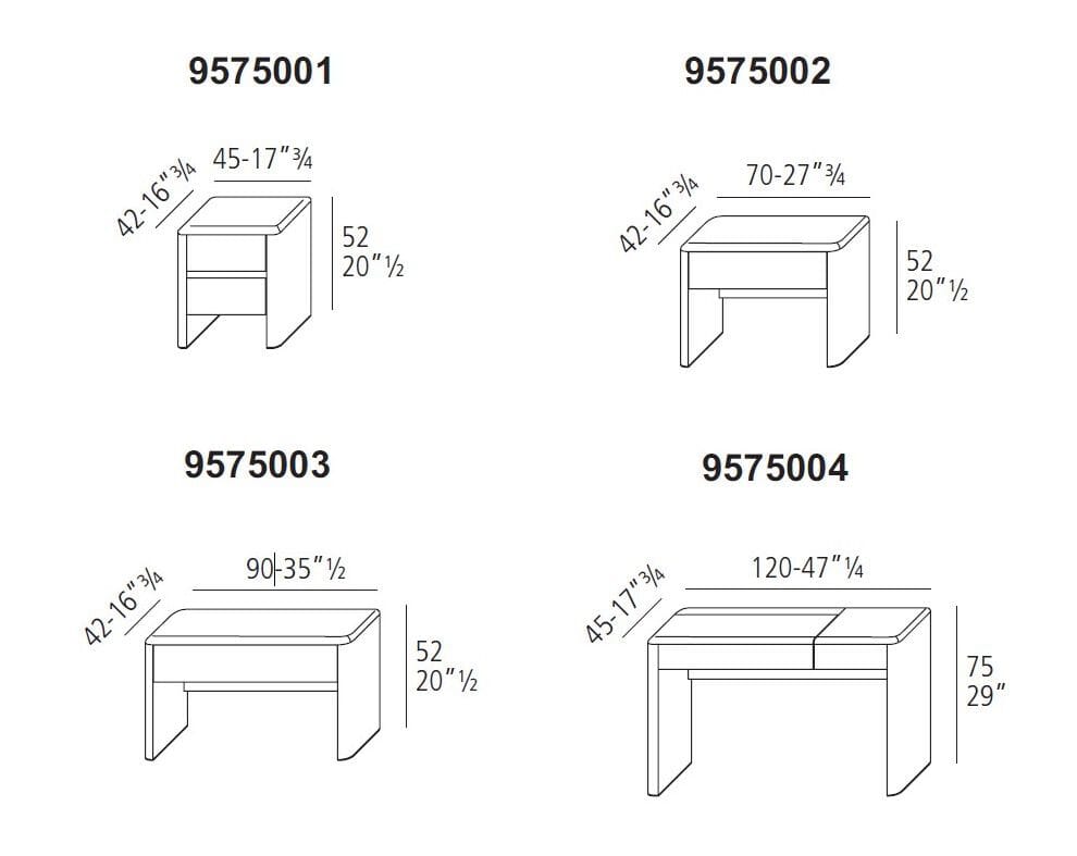 Деревянная тумбочка с мраморной столешницей Vibieffe 9575 XENIA ARCH-00135475