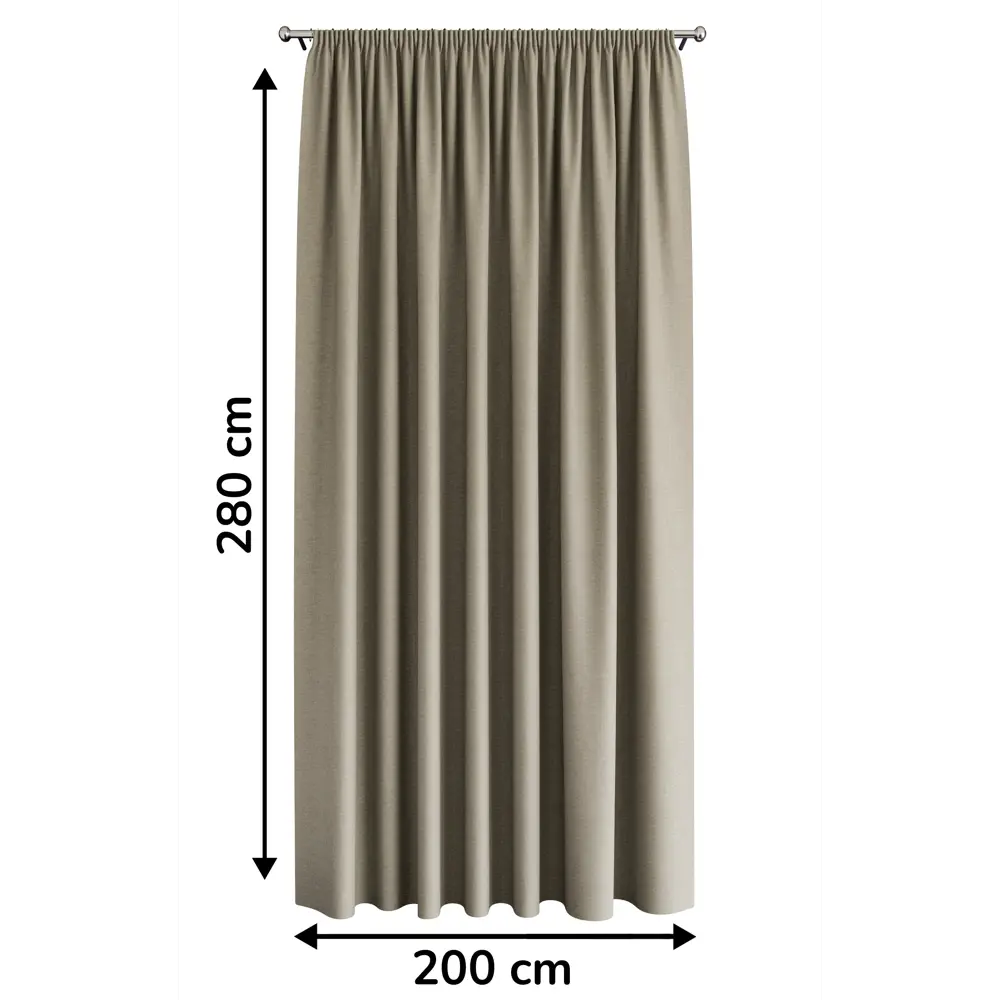 Штора MIAMOZA Софти с ленточным креплением 200x280 см в элегантном бежевом тоне 89427095 STLM-1581274 - Вид №2