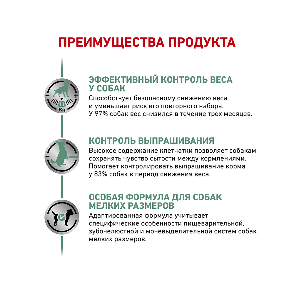 ПР0053534 Корм для собак Vet Diet Satiety Small Dog при ожирении сух. 1,5кг ROYAL CANIN  - Вид №4