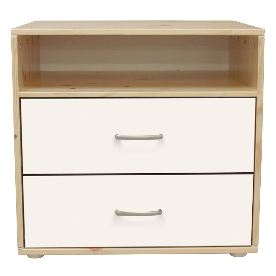 Комод Flexa Classiс storage с 2 выдвижными ящиками и 1 полкой, лакированный/белый/белый 812431480 - Вид №1