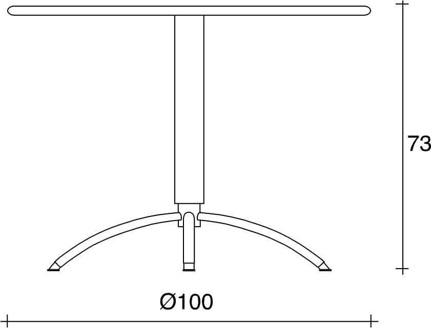 Круглый стол из МДФ со спицами TALIN Komby ARCH-00103205 - Вид №2
