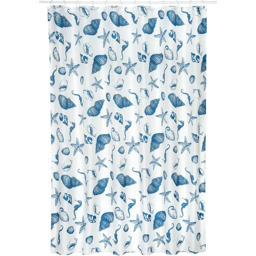 Штора для ванны Ocean, 180х200 см, полиэстер, цвет белый/синий BATH PLUS ШТОРЫ CHARME GREEN STLM-2127697 - Вид №1