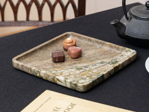 Квадратный мраморный поднос Pocahontas