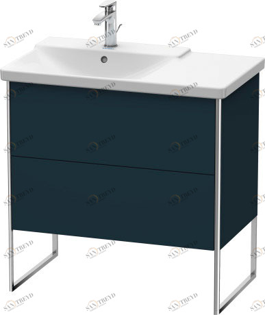 XS446409898 Тумбочка напольная XSquare #XS4464 810 x 473 мм Темно-синий шелковисто-матовый лак Duravit