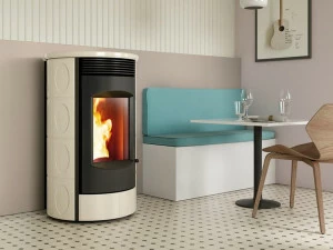 CAMINETTI MONTEGRAPPA Настенная печь на пеллетах из майолики Evoca