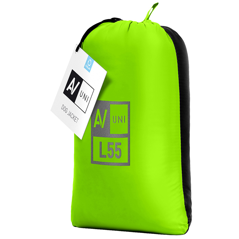 ПР0053760 Куртка для собак UNI двусторонняя размер L 55, салатово-черная AiryVest  - Вид №1