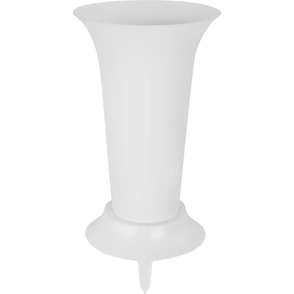 Вазон ø19 h41 см v14 л с колышком полипропилен белый Santreyd Товар без серии STLM-2198695