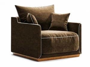 Кресло с мягкими подлокотниками и подушками коричневое Soho THE IDEA ДИЗАЙНЕРСКИЕ 00-3952362 Коричневый