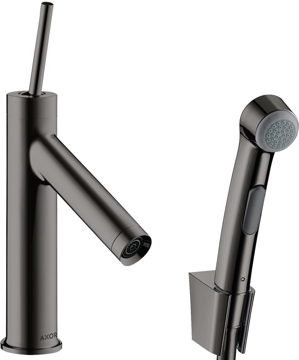 10300330 Смеситель для раковины 90, однорычажный, с ручным душем-биде и душевым шлангом 1,60 м AXOR STARCK