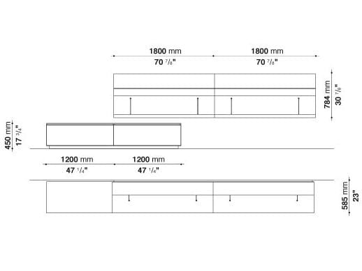 Оборудованная стена с ТВ-стойкой B&B Italia PAB ARCH-00029458 - Вид №41