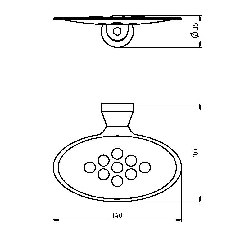 Мыльница металлическая Novaservis Metalia 3 6302.0 хром 63020 - Вид №1