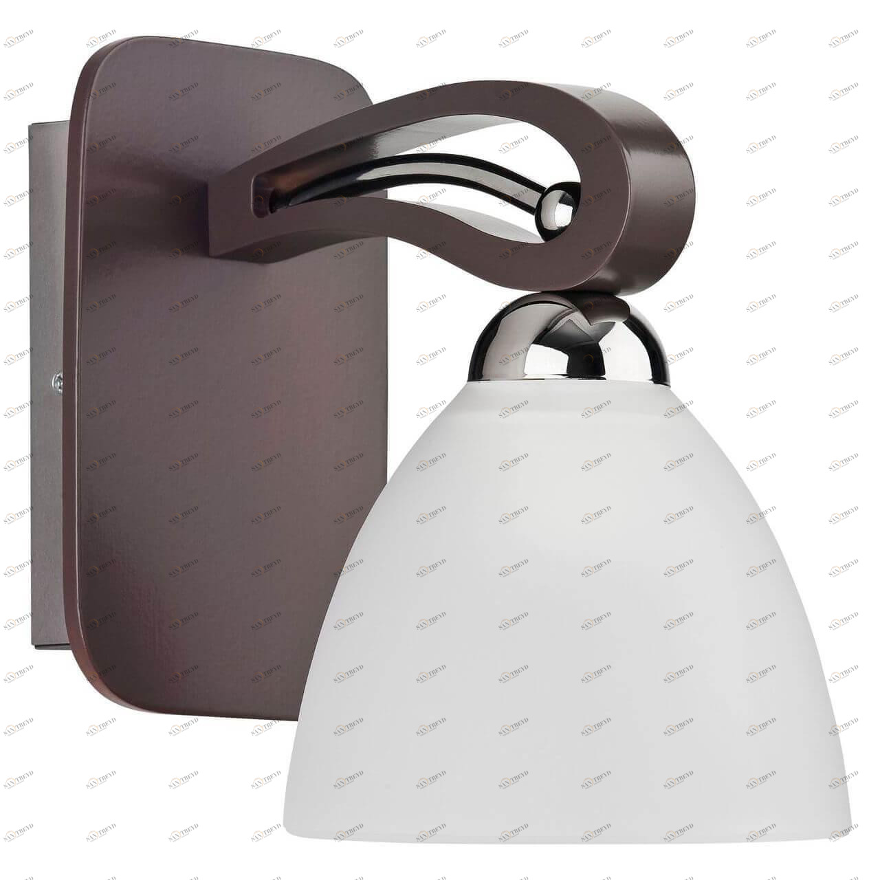 Бра со стеклянным плафоном коричневое Gracja Vigo 20890 ALFA GRACJA VIGO 00-3928299 Белый;прозрачный 