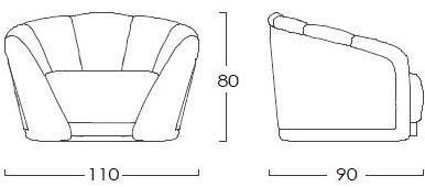 Jetclass Кресло из ткани с подлокотниками Faith Jfh304  - Вид №1