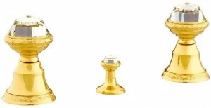 Bronces Mestre Смеситель для биде на 3 отверстия с кристаллами swarovski® Antartica 039222.e00