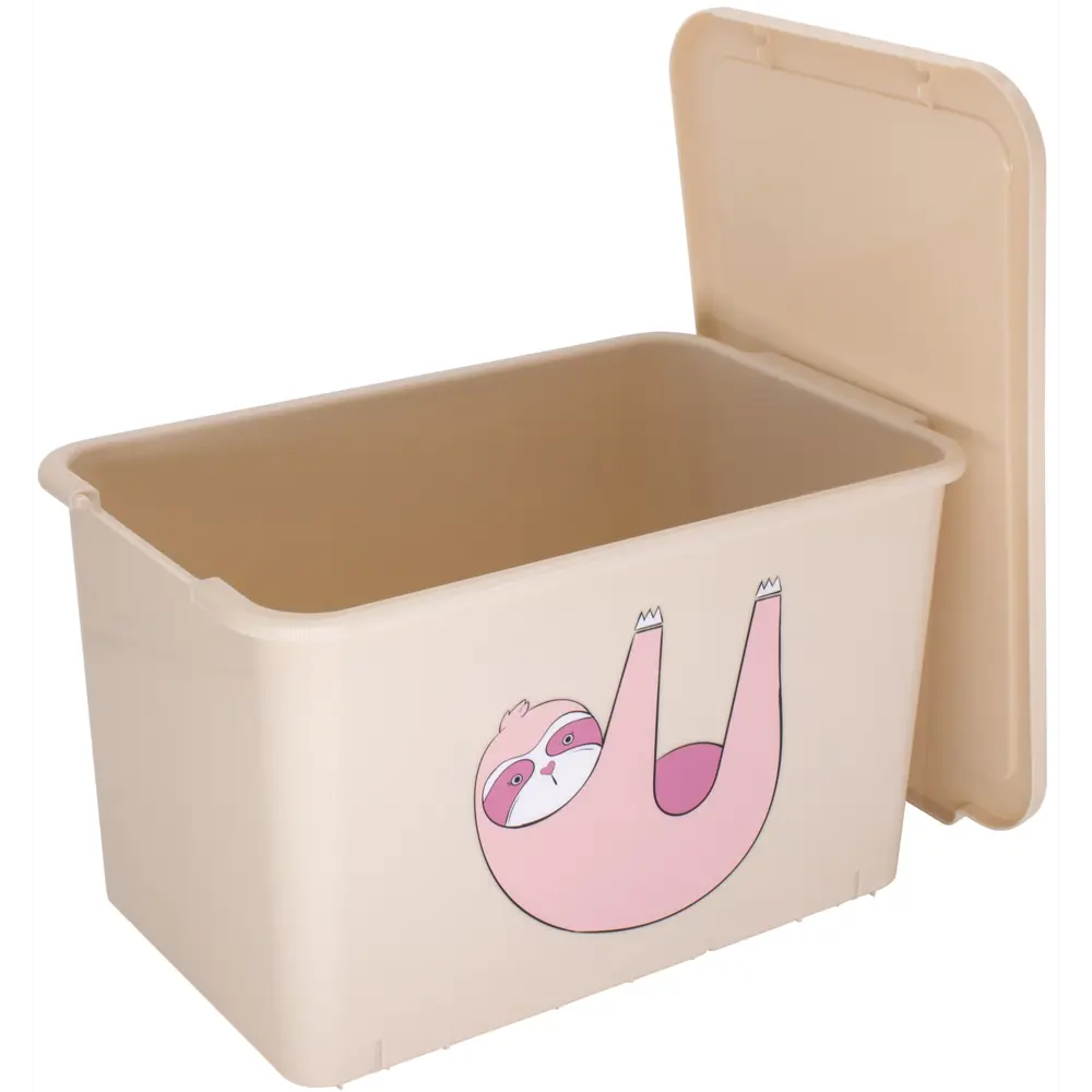 Контейнер Honey Animals Ленивец 39.5x24.1x23.1 см 15 л полипропилен цвет пудра Santreyd STLM-2089169 - Вид №6