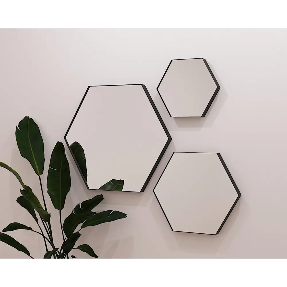 Зеркало Ferro 50х43 см цвет чёрный Santreyd STLM-2090010 - Вид №6