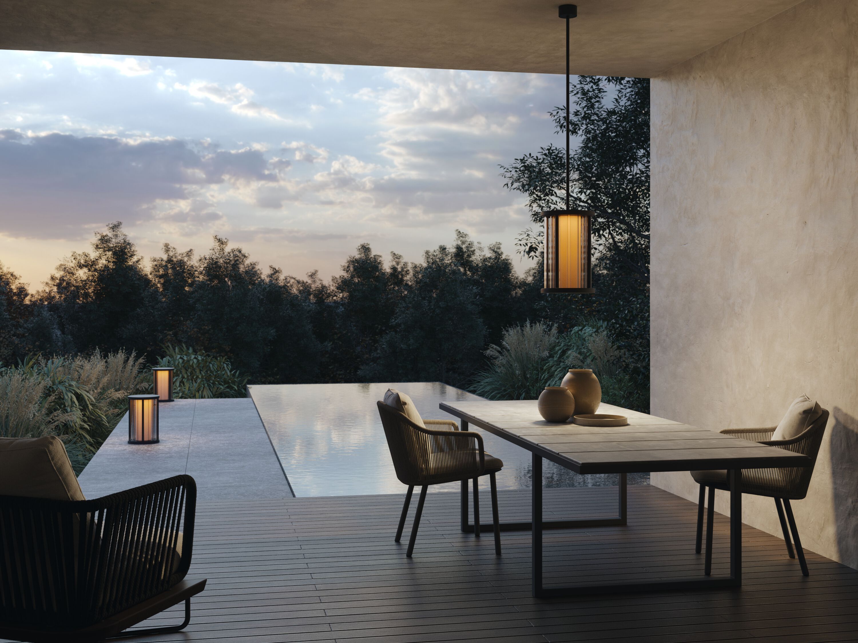 Стеклянный открытый подвесной светильник Rakumba Ion ARCH-00047989 - Вид №2