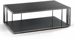 FISCHER MÖBEL Низкий прямоугольный журнальный столик с журнальной полкой Suite