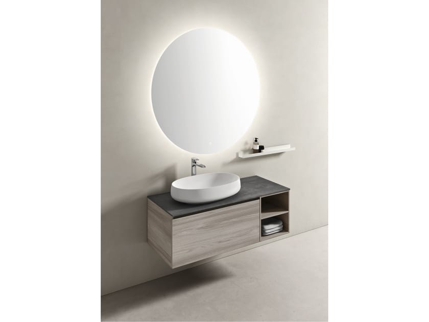 Подвесной туалетный столик с зеркалом Gruppo Geromin капля ARCH-00078196