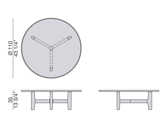 Круглый журнальный столик из грецкого ореха Porada Soul ARCH-00112225 - Вид №4