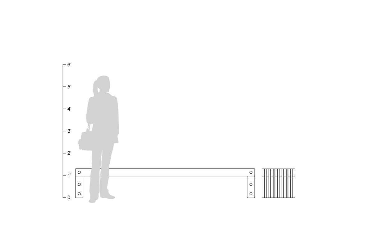 FSRT32 Скамейка Hudson  Forms-surfaces  - Вид №8