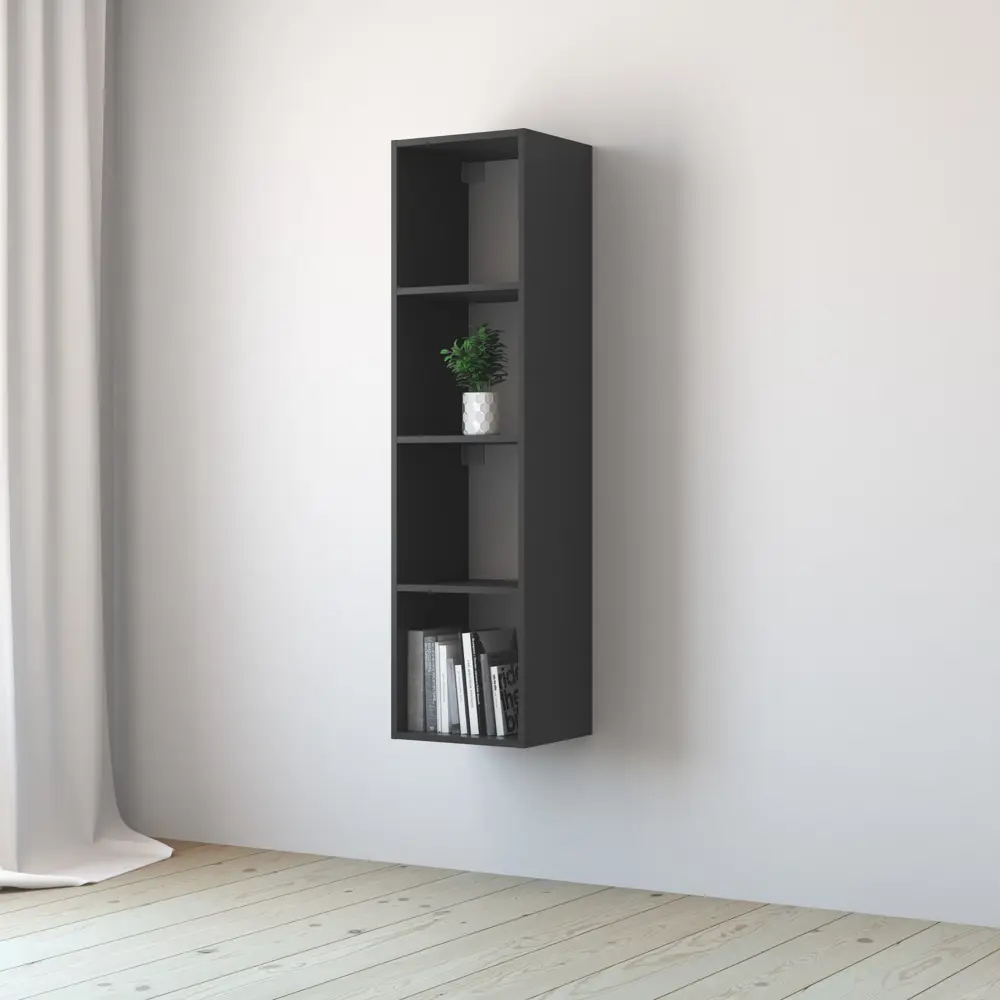 Стеллаж SPACEO KUB 4К, 36х139х31,7 см, цвет графит STLM-2063131 - Вид №4