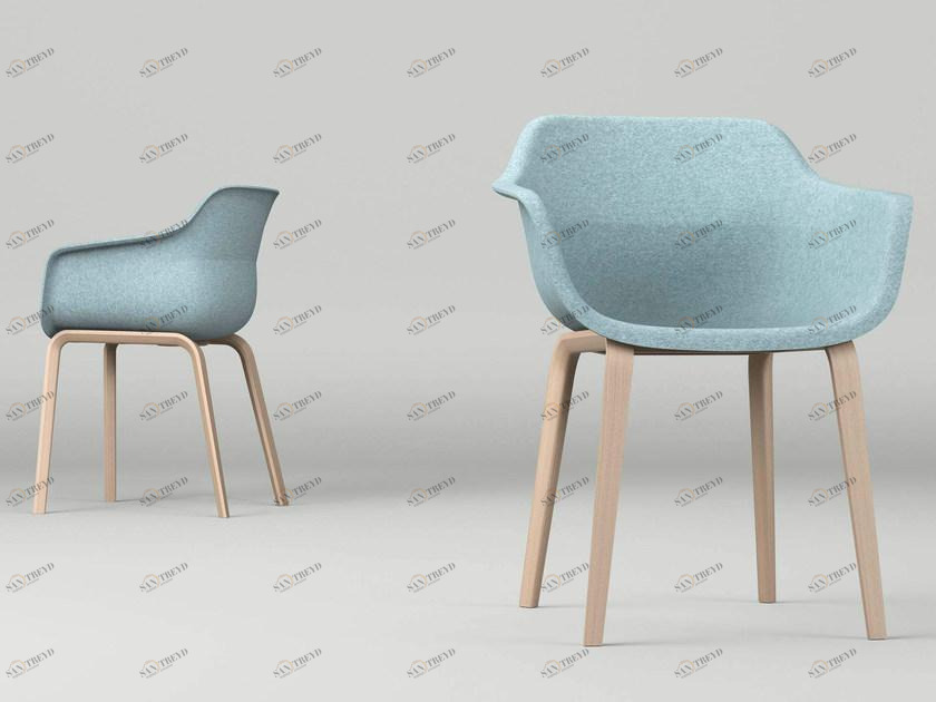 Стул из фетра с подлокотниками Crona Santreyd sun-id-1398971