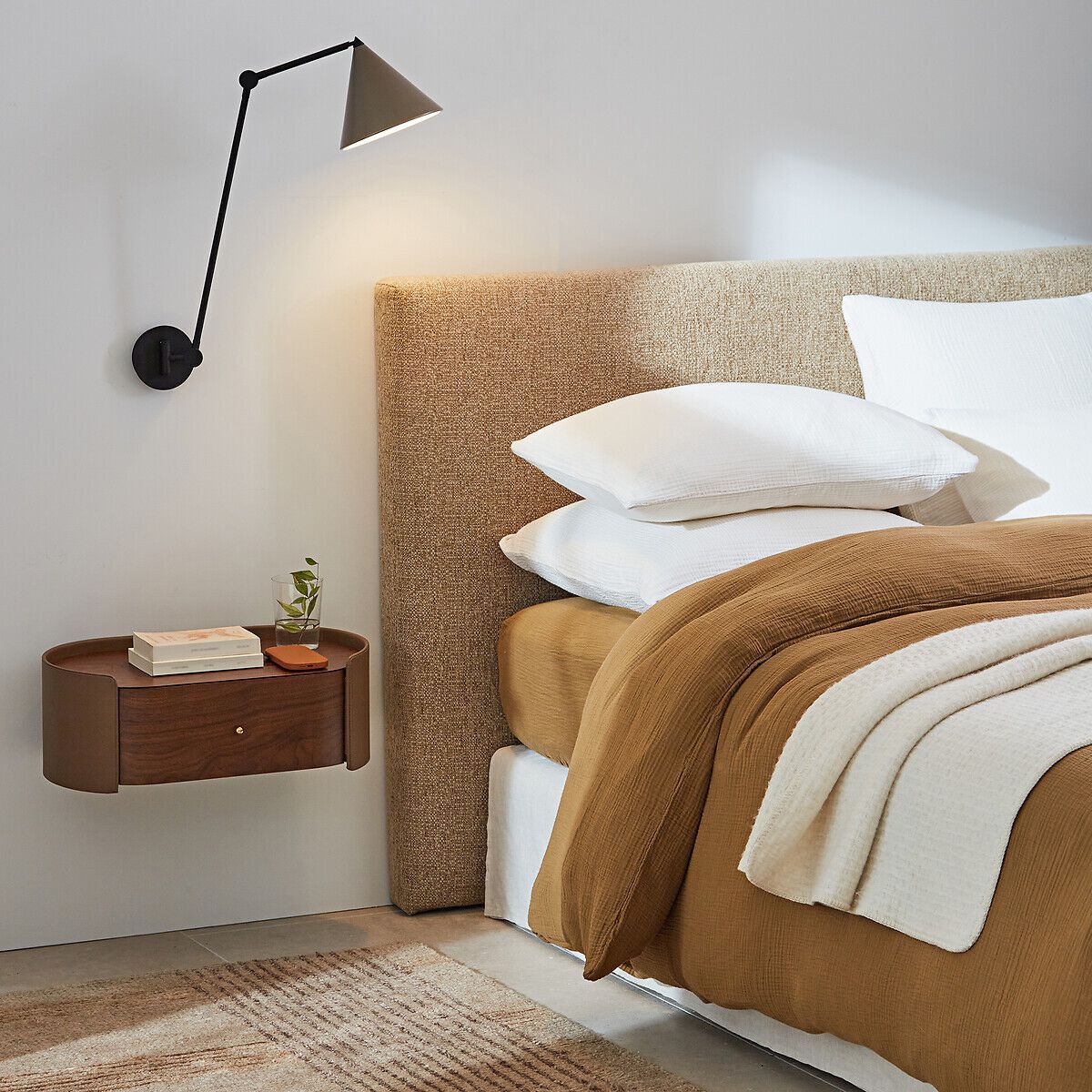 Деревянная и кожаная подвесная тумбочка с ящиками AMPM Firmo ARCH-00037989 - Вид №5