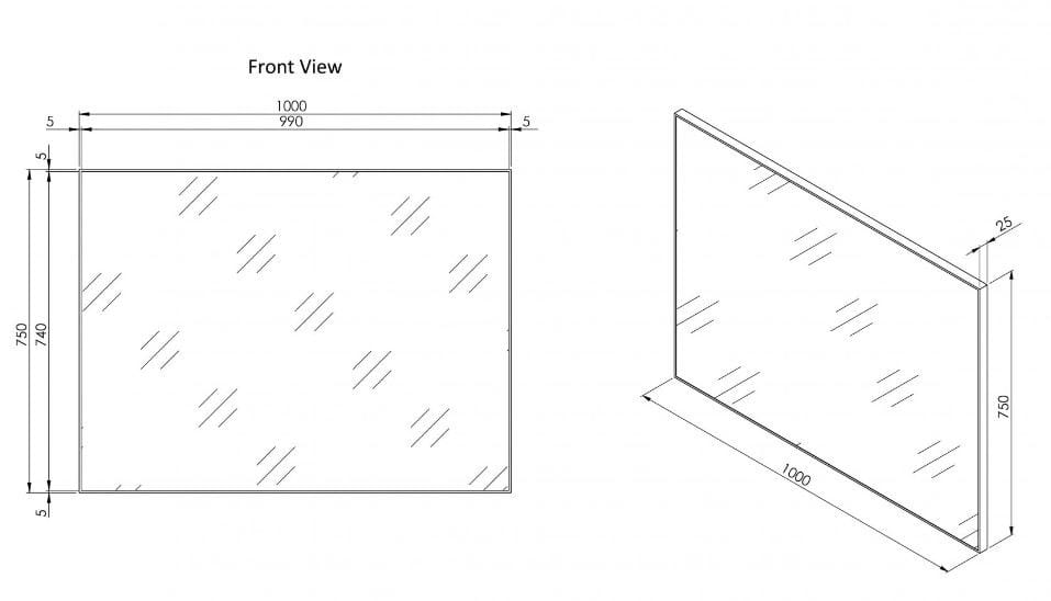 Прямоугольное зеркало с рамой стены LUSSO Luxe ARCH-00052298 - Вид №9