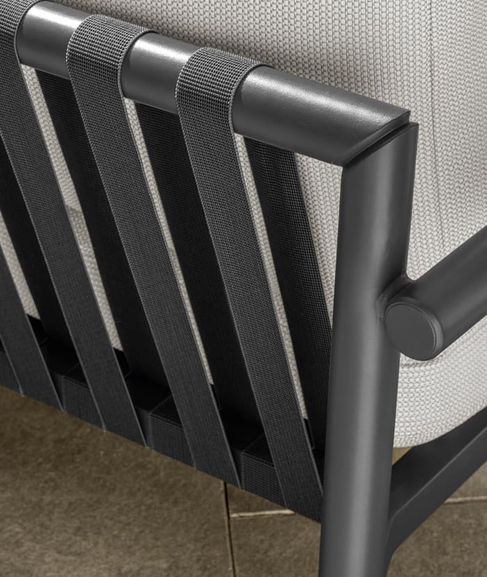 Тканевое кресло с подлокотниками и алюминиевой рамой Talenti озеро ARCH-00039681 - Вид №4