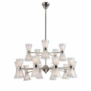 Люстра подвесная хром 30 ламп Newport 3610+5/C NEWPORT ДИЗАЙНЕРСКИЕ 00-3834567 Прозрачный;хром